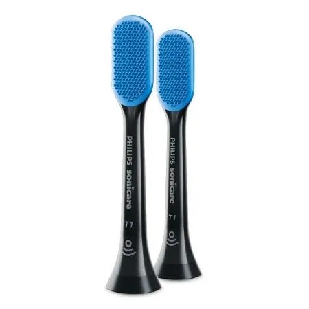 【Philips 飛利浦】智能舌苔清潔刷頭2入組(黑) HX8072/11★80B006